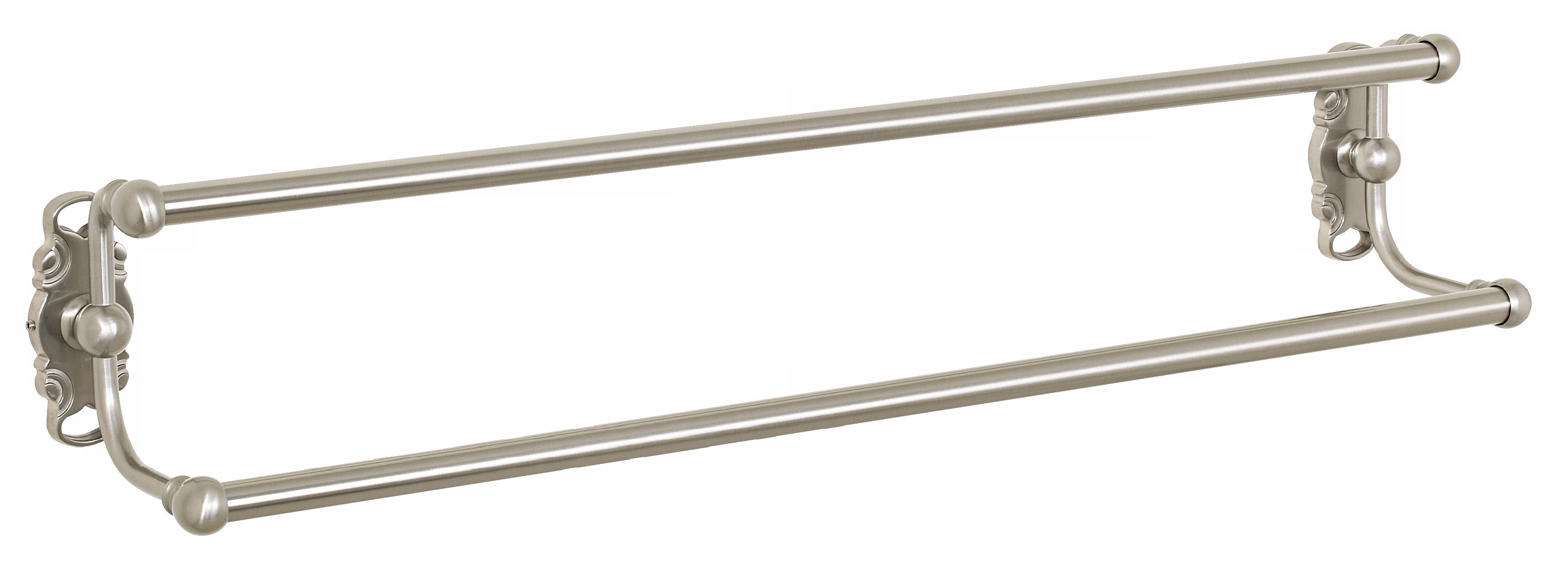 Pewter Finish Stylized Base 24" Wide Towel Bar
