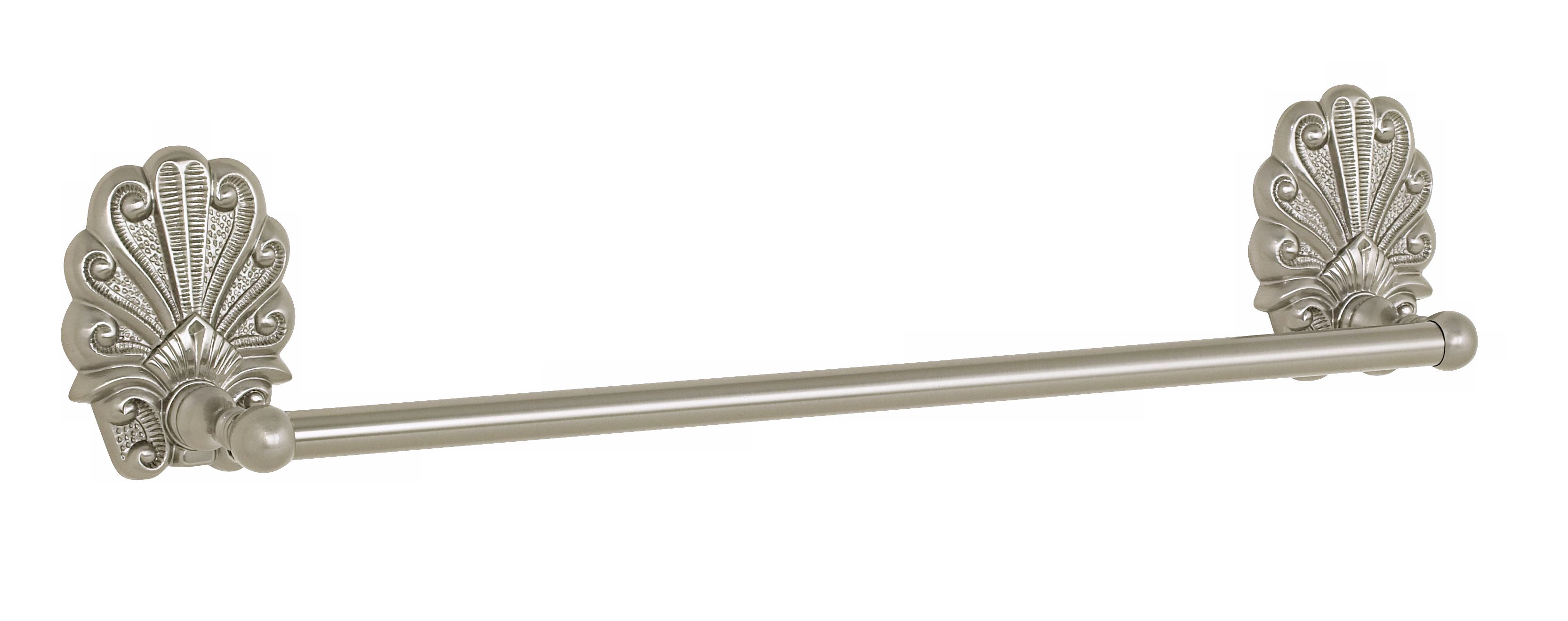 Pewter Finish Peacock Base 18" Towel Bar