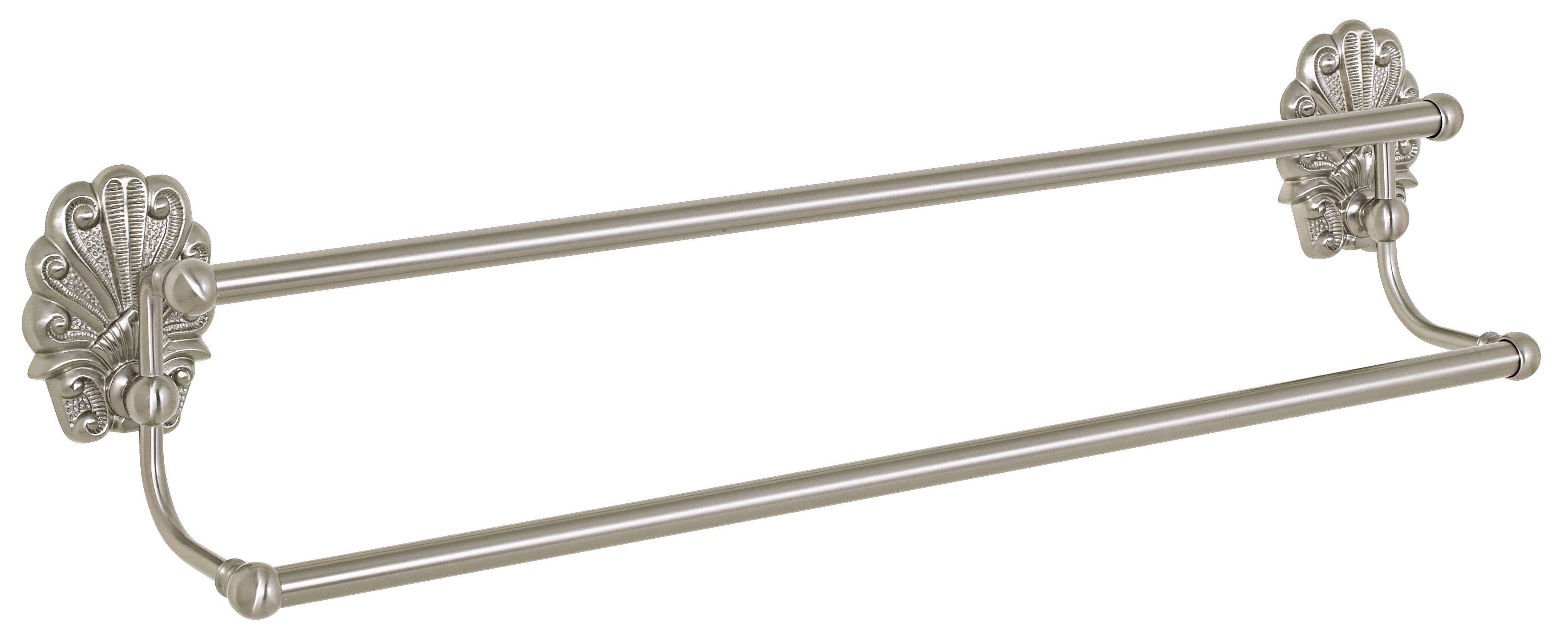 Pewter Finish Peacock 24" Double Towel Bar