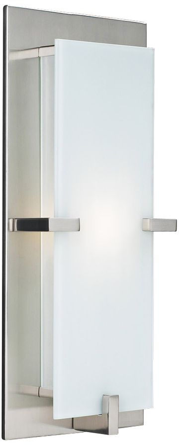 Flush Frosted Glass 16" High ADA Wall Sconce