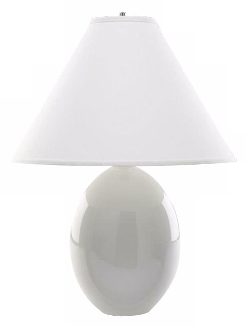 Haeger Potteries White Ceramic Egg Table Lamp