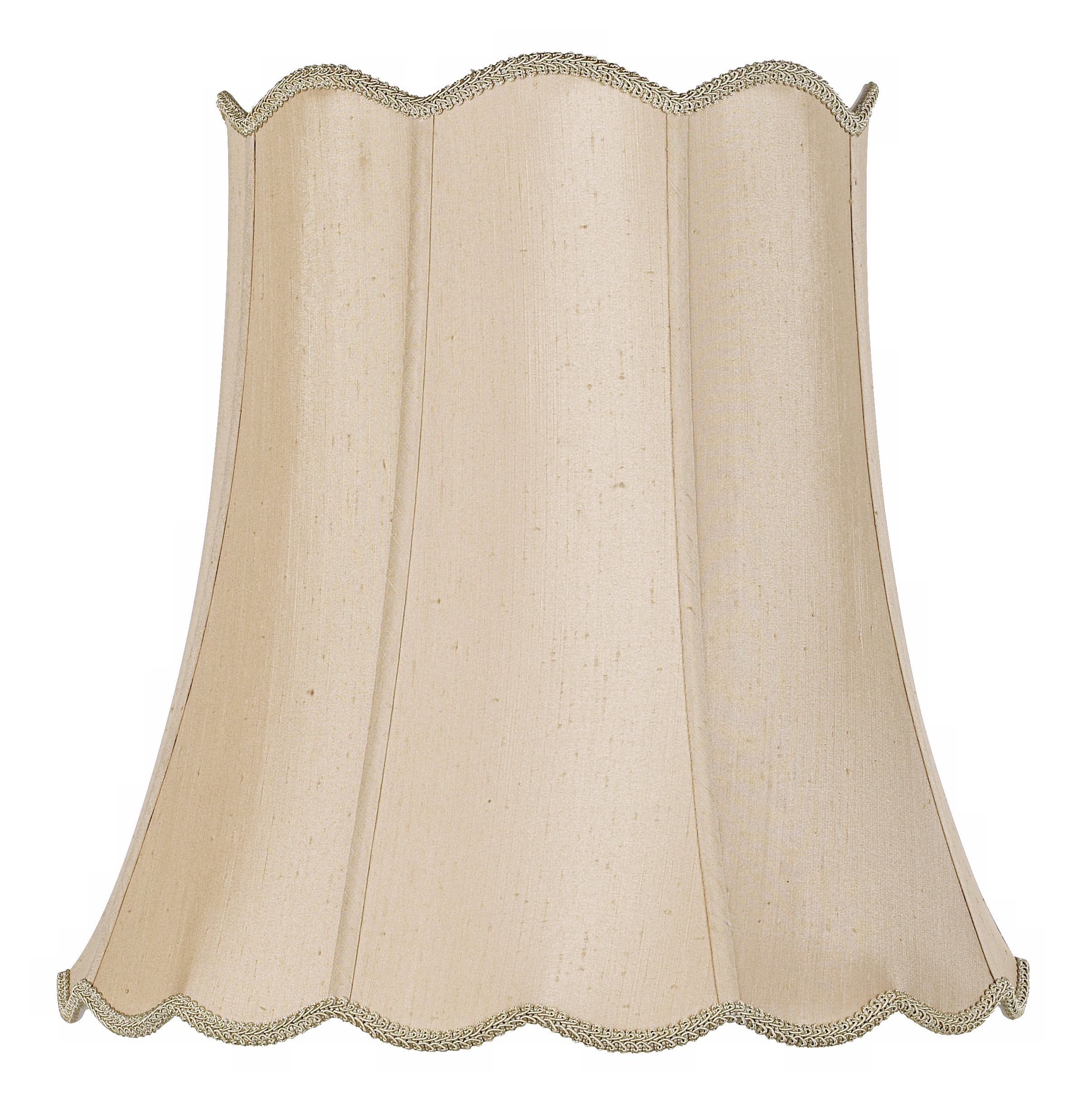 Taupe Scallop/Braid Trim Shade 12x18x18 (Spider)