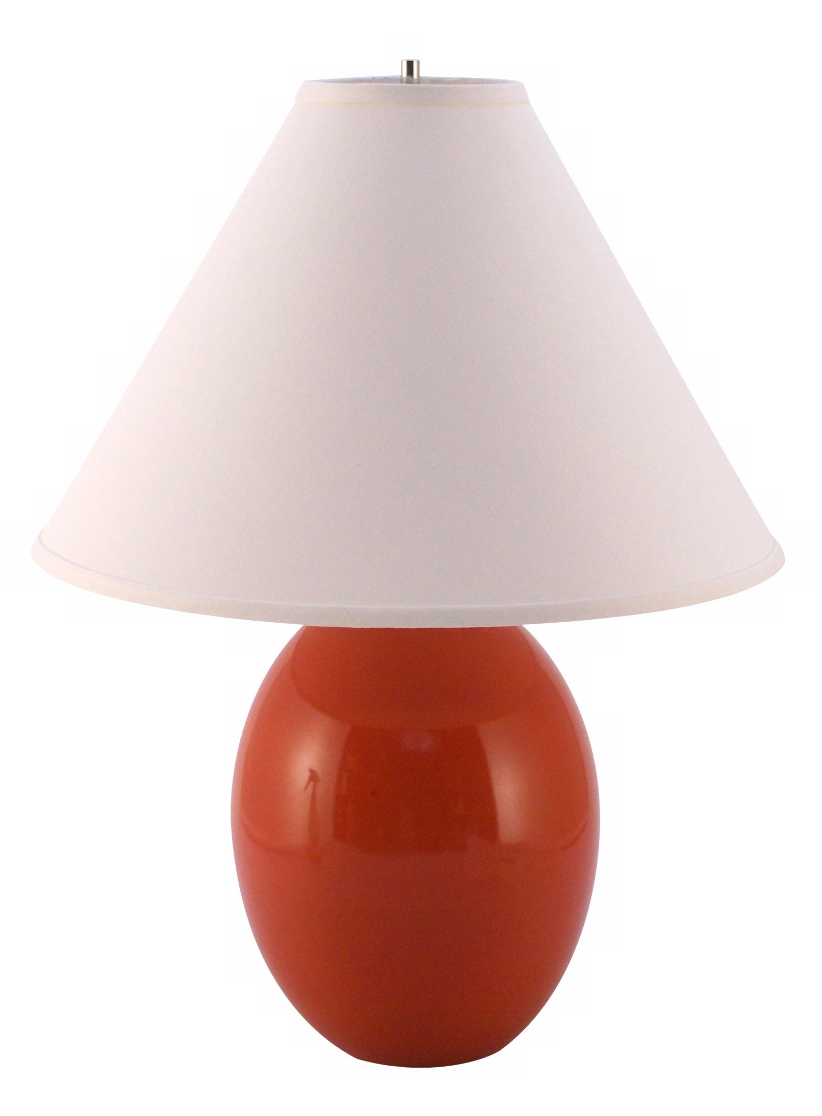 Haeger Potteries Bittersweet Orange Ceramic Egg Table Lamp