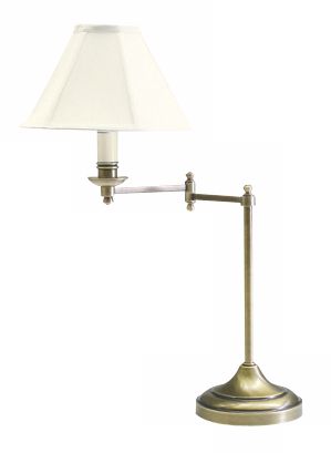 Club Antique Brass Swing Arm Desk Lamp