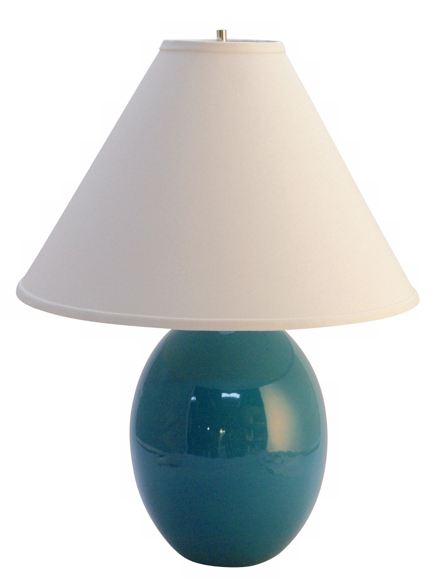 Haeger Potteries Ocean Blue Ceramic Egg Table Lamp