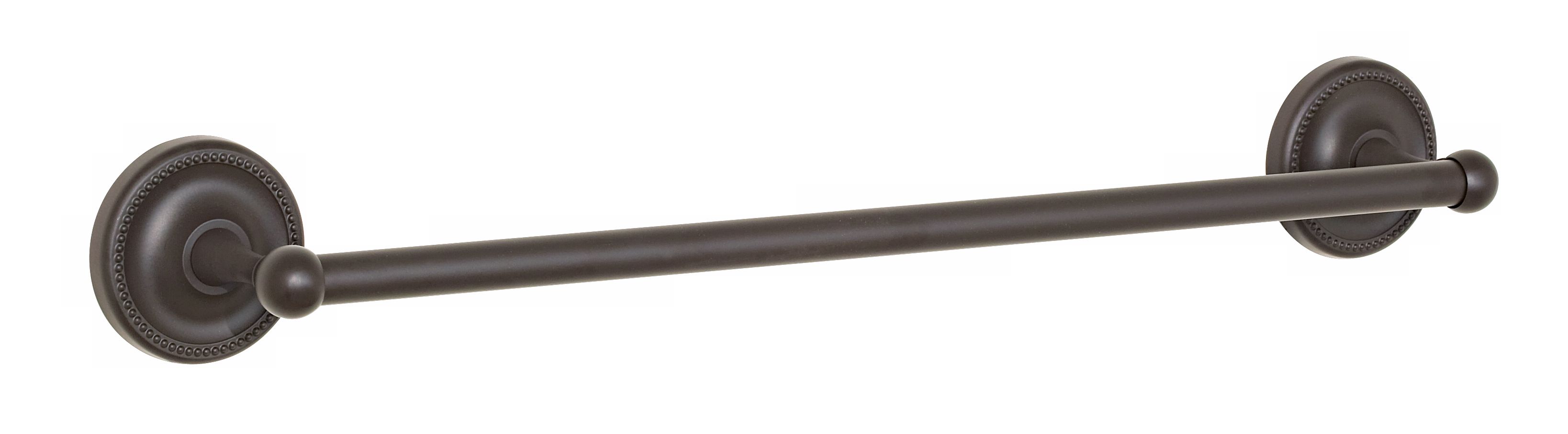 Bronze Finish Beaded Base 18" Wide Towel Bar