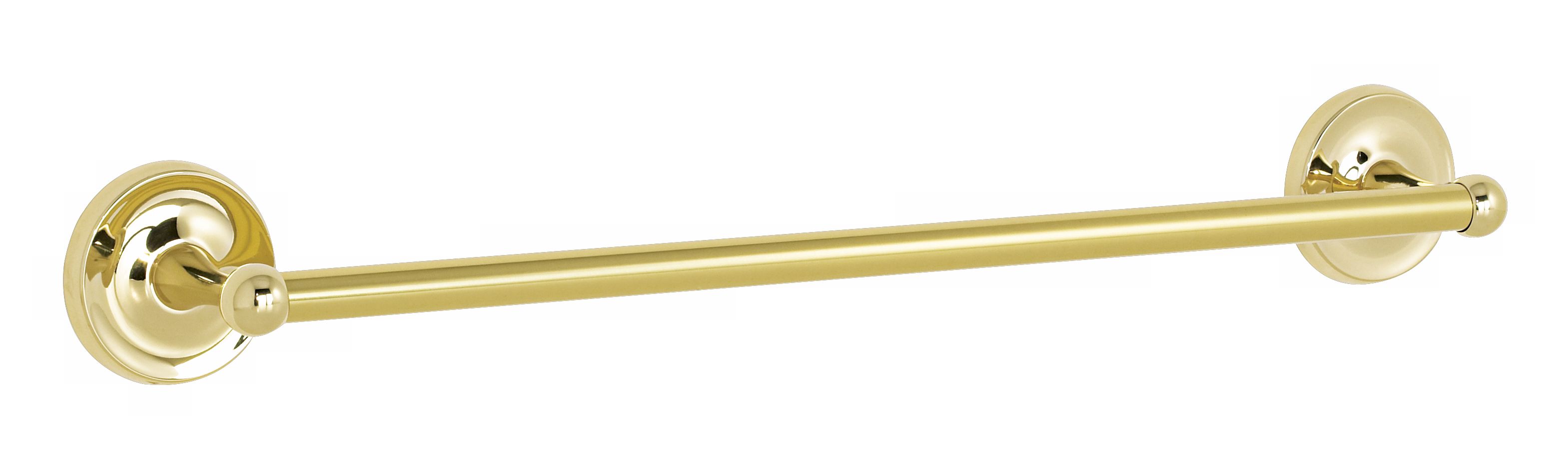 Polished Brass Classic Circular 18" Towel Bar