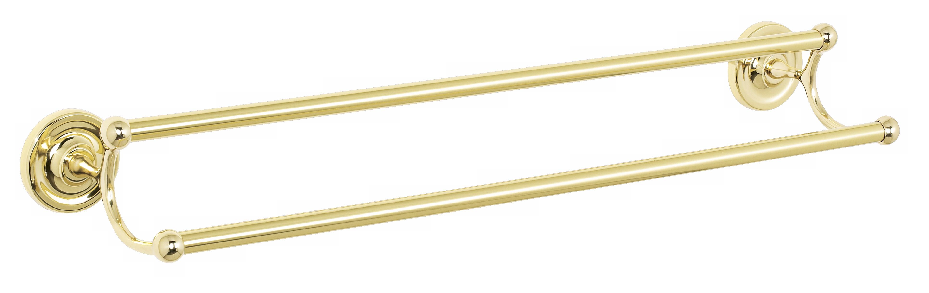 Polished Brass Finish Classic 24" Double Towel Bar