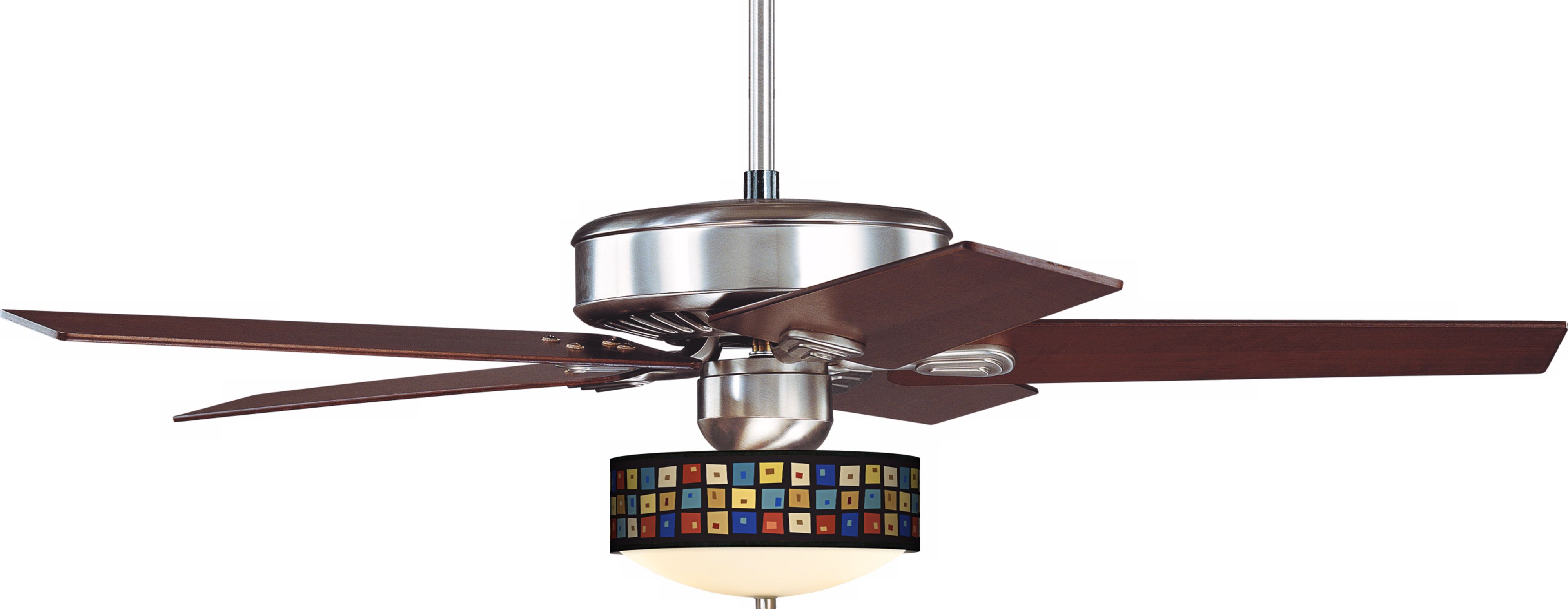 Brushed Steel Windstar II™ Palette Squares Ceiling Fan