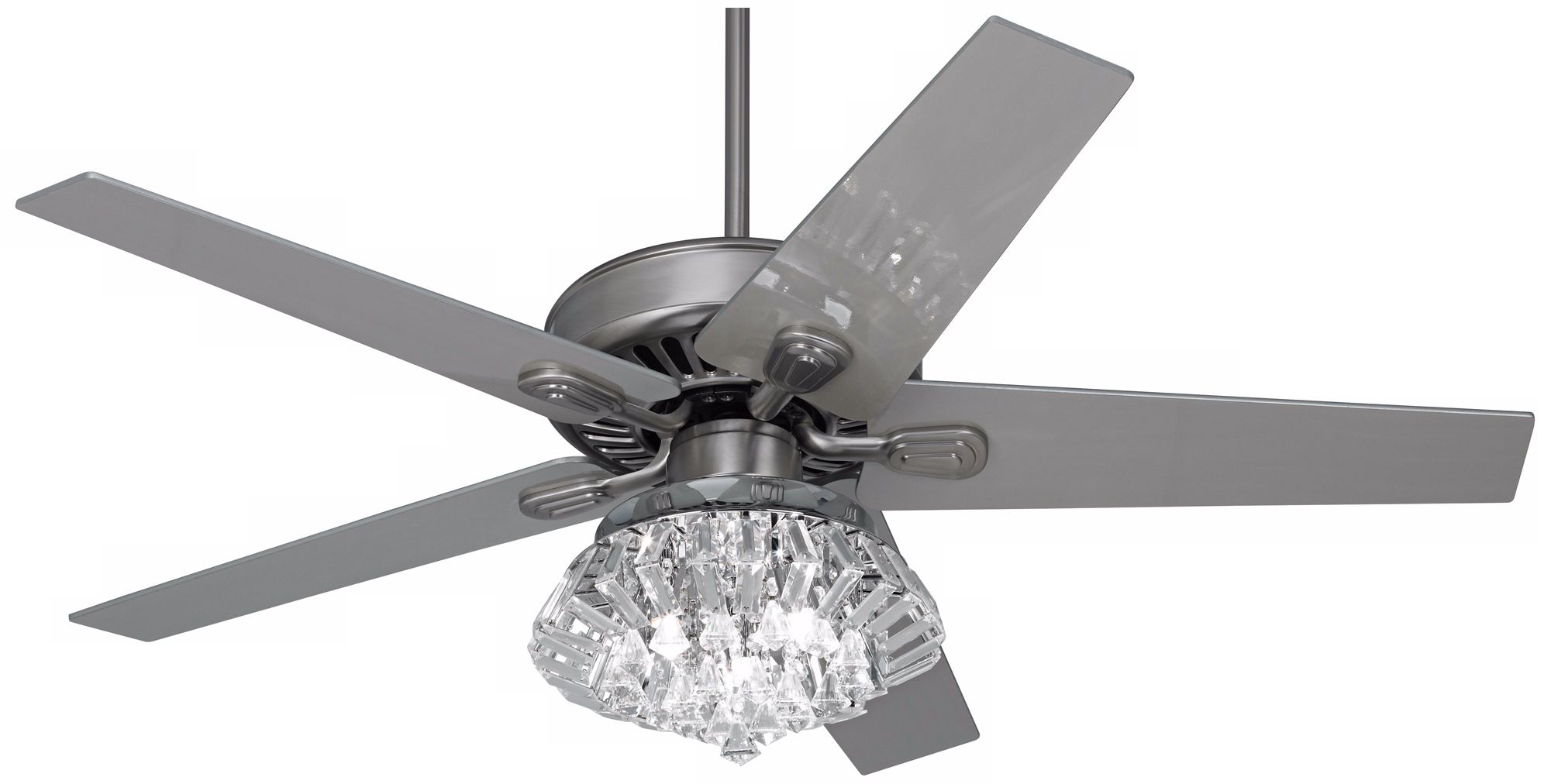 52" Windstar II Steel Crystal Light Kit Ceiling Fan