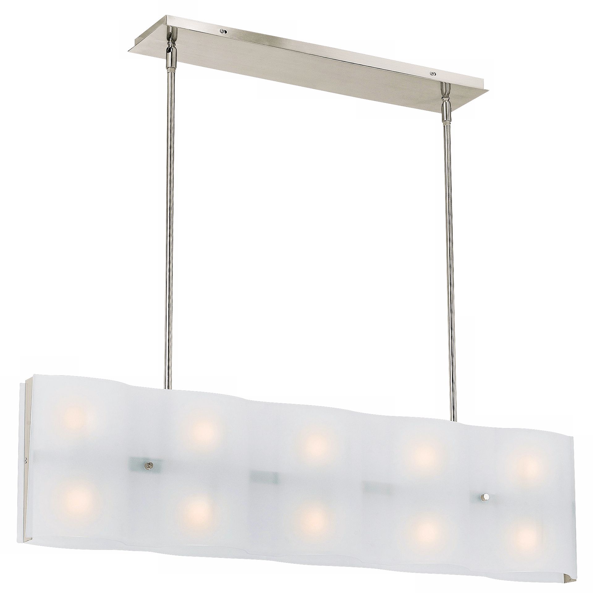 Mercury Brushed Steel Finish Semiflush or Pendant Light