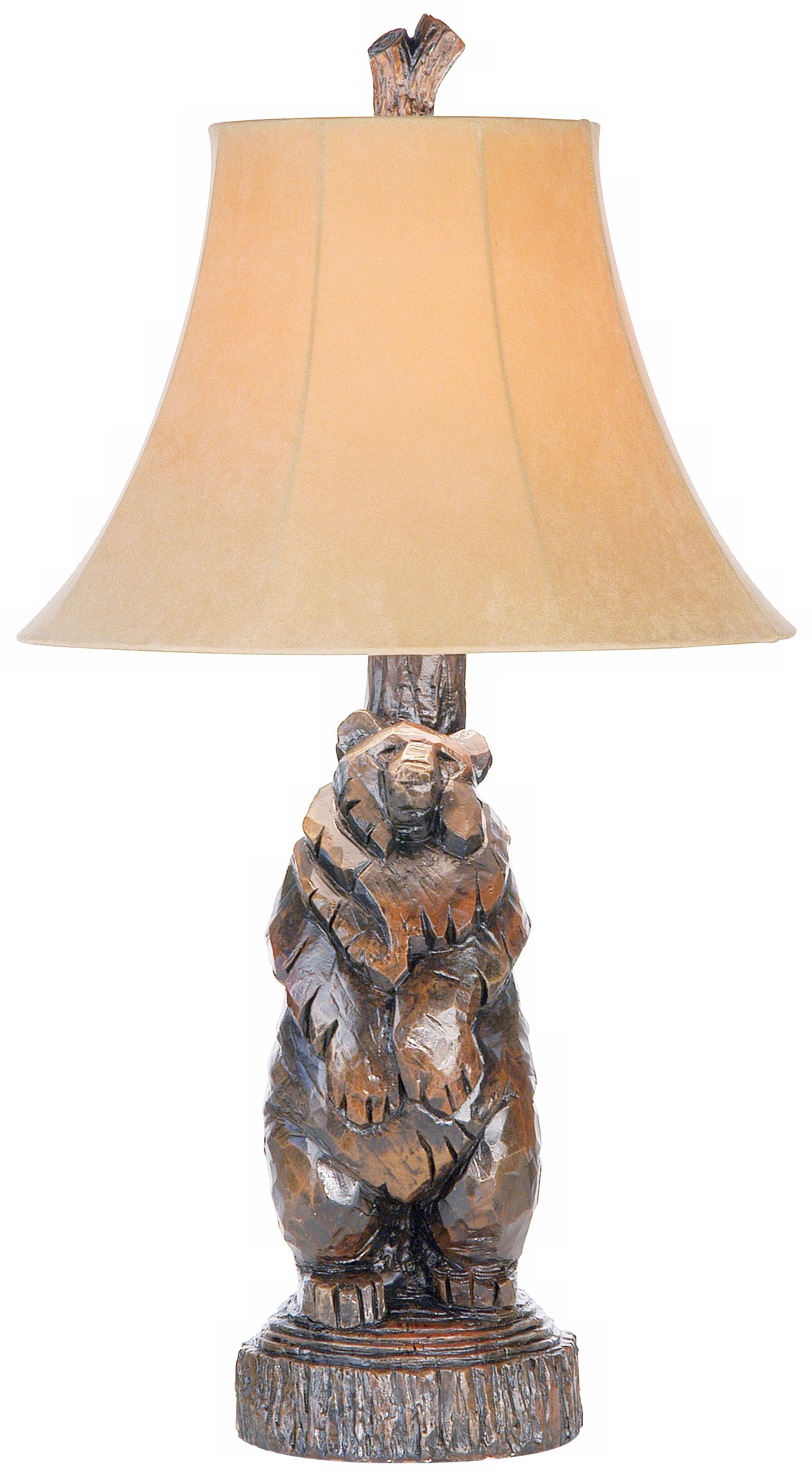 North Woods Standing Bear Black Table Lamp