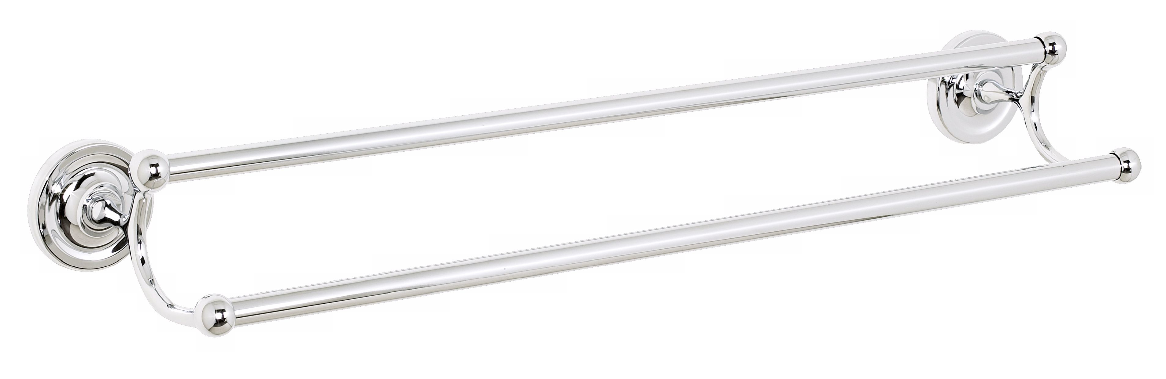 Chrome Finish Classic 24" Double Towel Bar