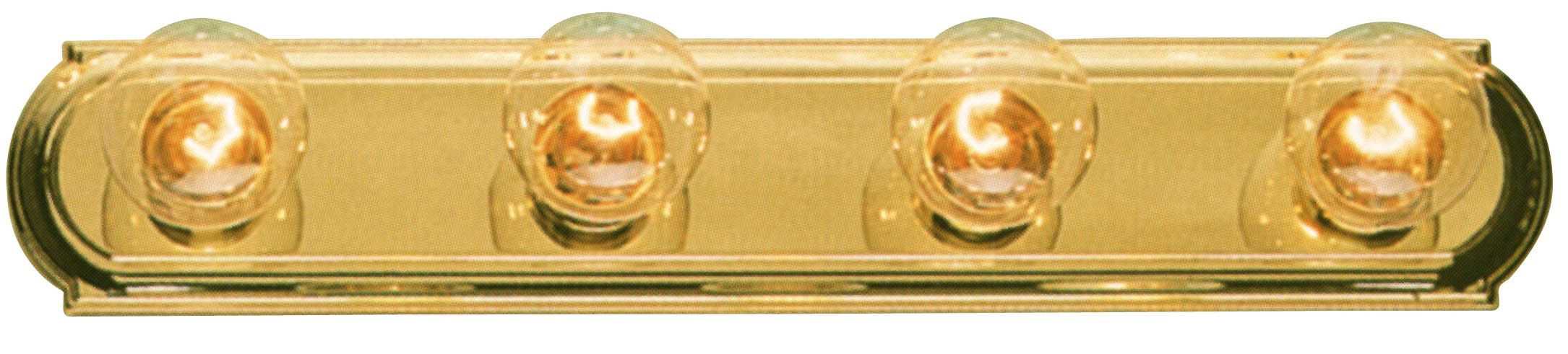 Polished Brass 24" Wide Four Light Bathroom Light Fixture