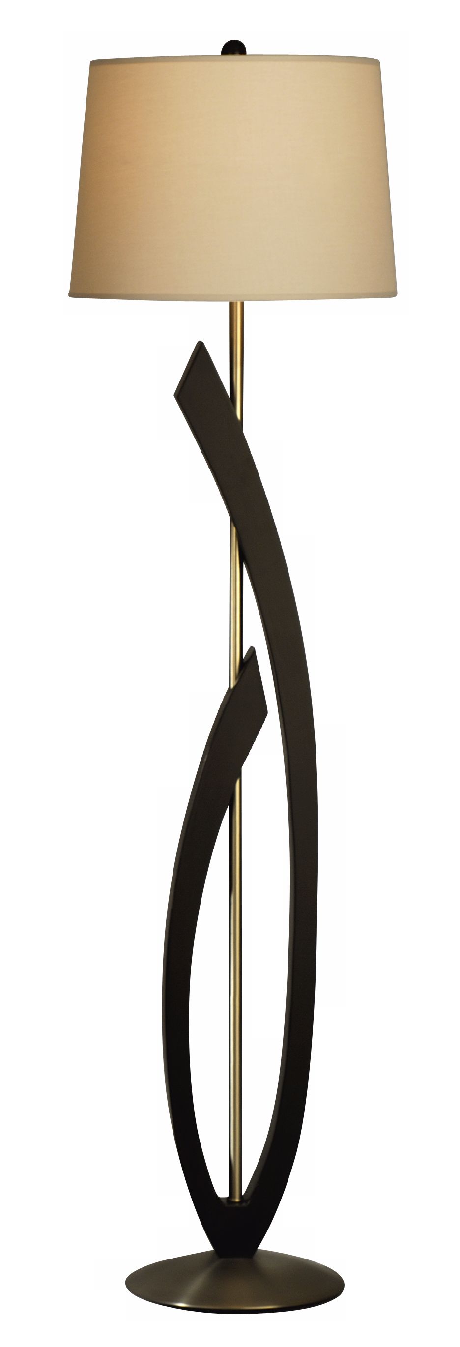 Willow Bend Mocha Coffee Wood Floor Lamp