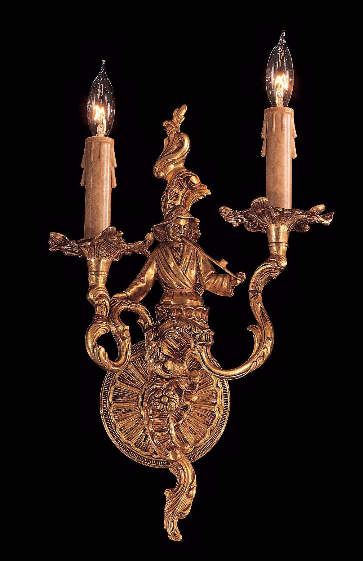 Metropolitan Asian Man Two Light Right Wall Sconce