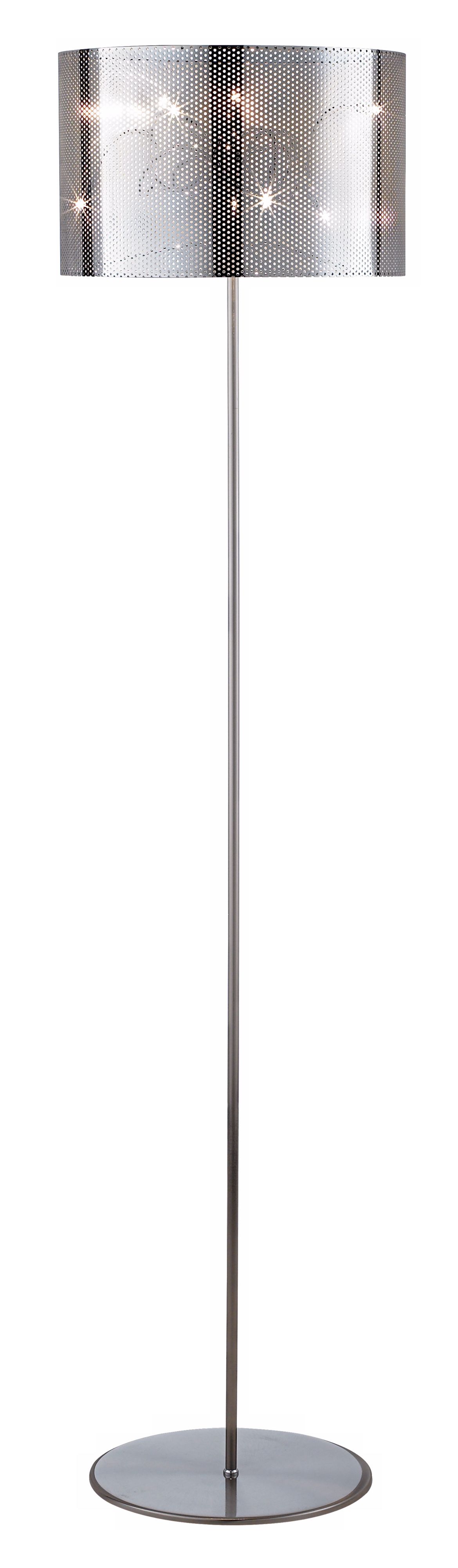 Contemporary Chrome 7-Light Halogen Floor Lamp