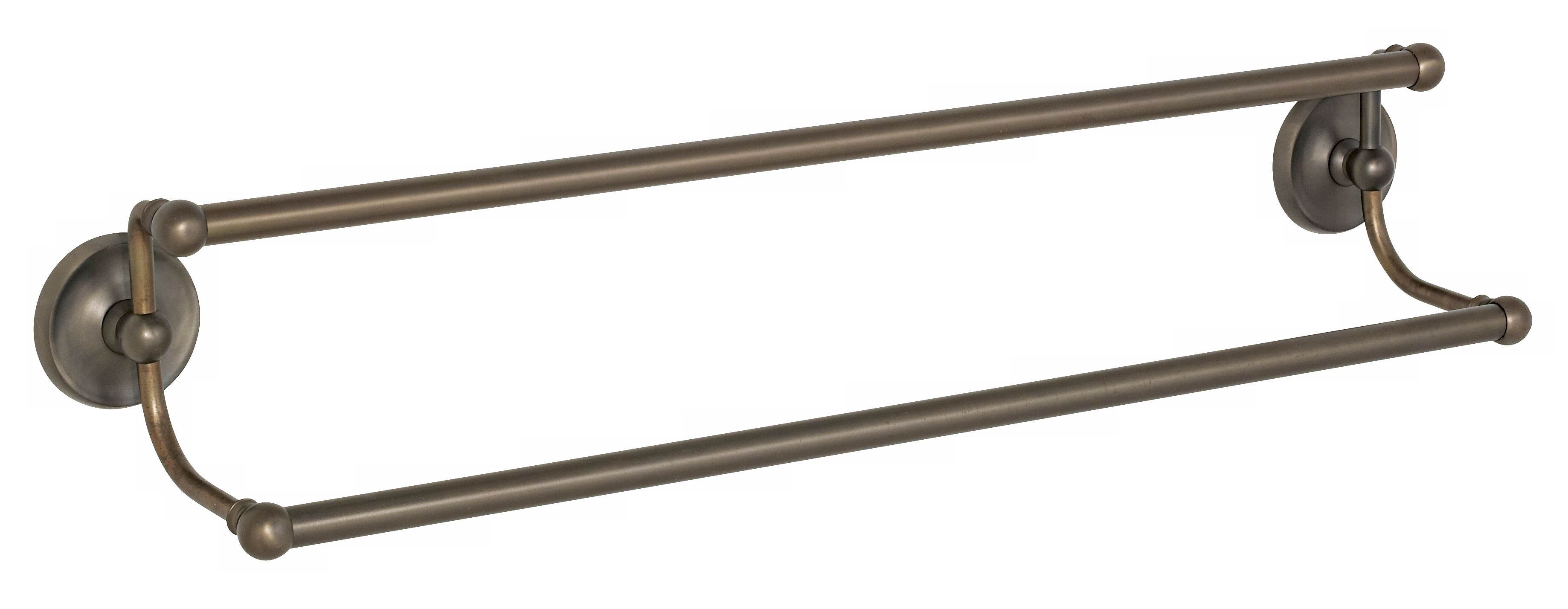 Bronze Finish Classic 24" Double Towel Bar