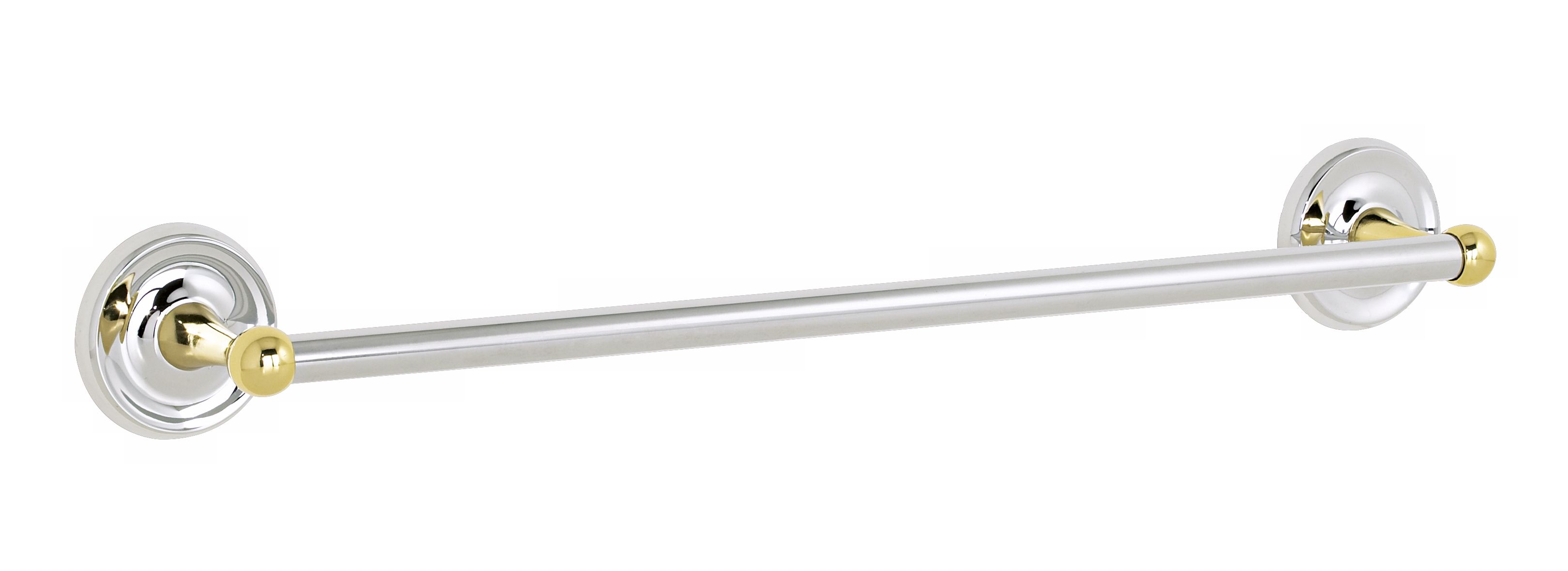 Chrome Brass Two Tone Finish 18" Towel Bar