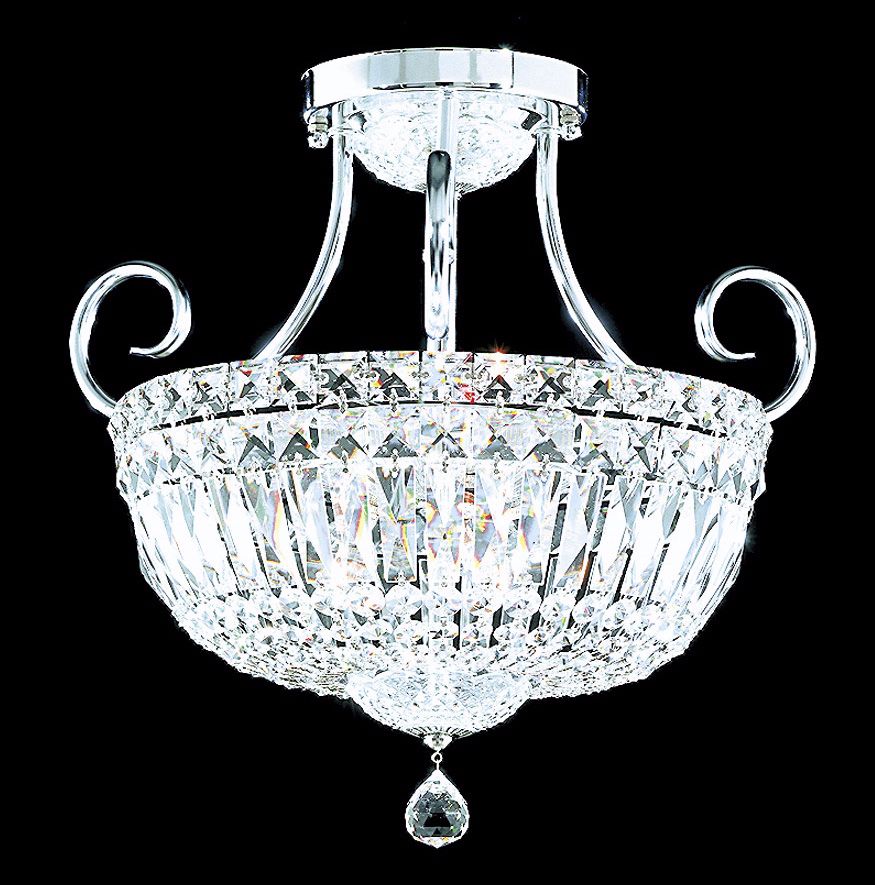James R. Moder Prestige Crystal Silver 15" Wide Light
