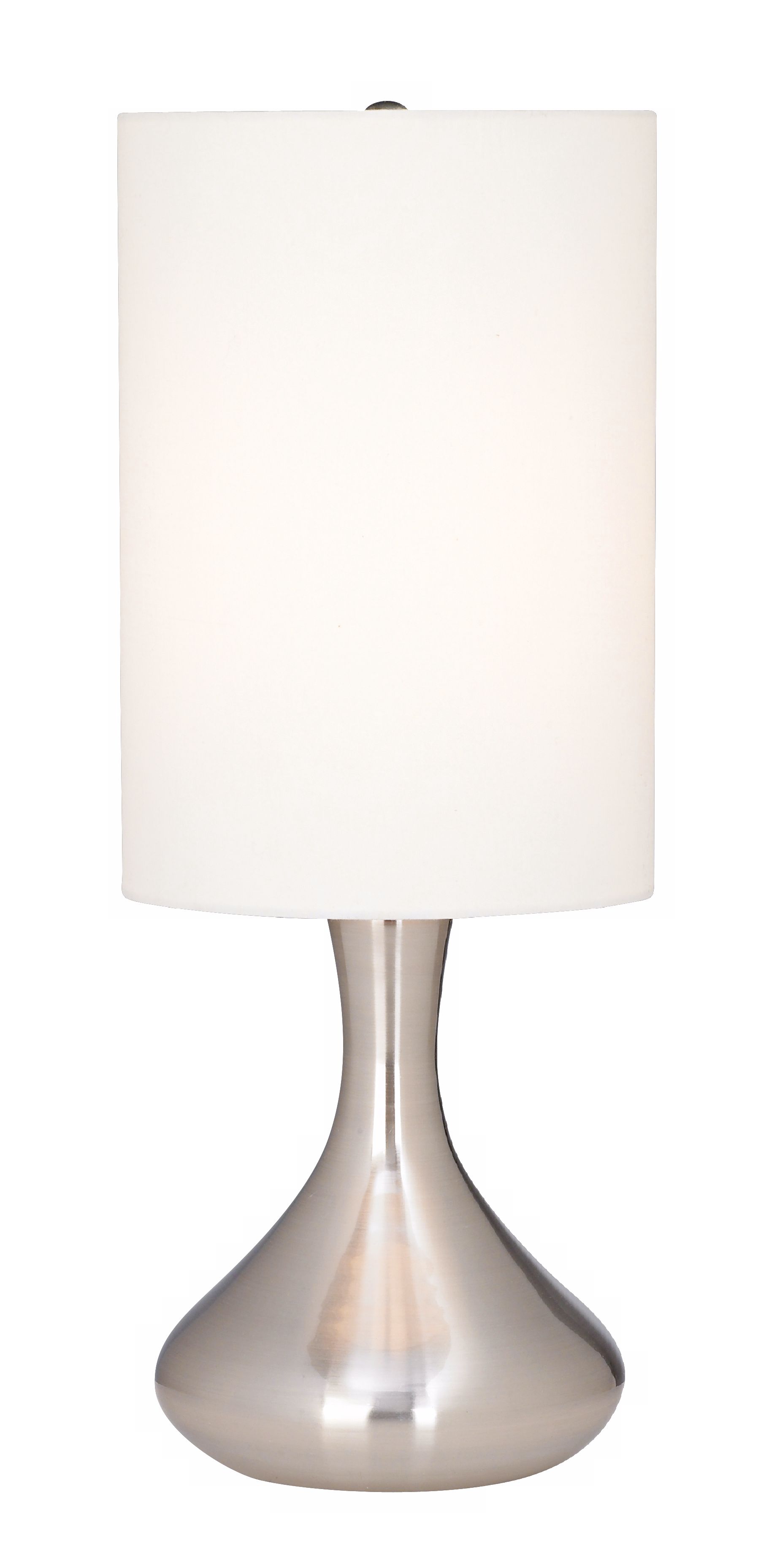 Brushed Steel Finish Mini Moderne Accent Lamp