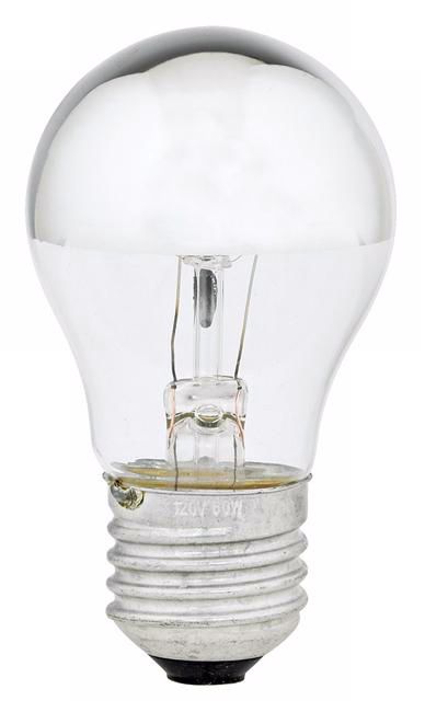 60 Watt Half Chrome Mirrored A15 Light Bulb