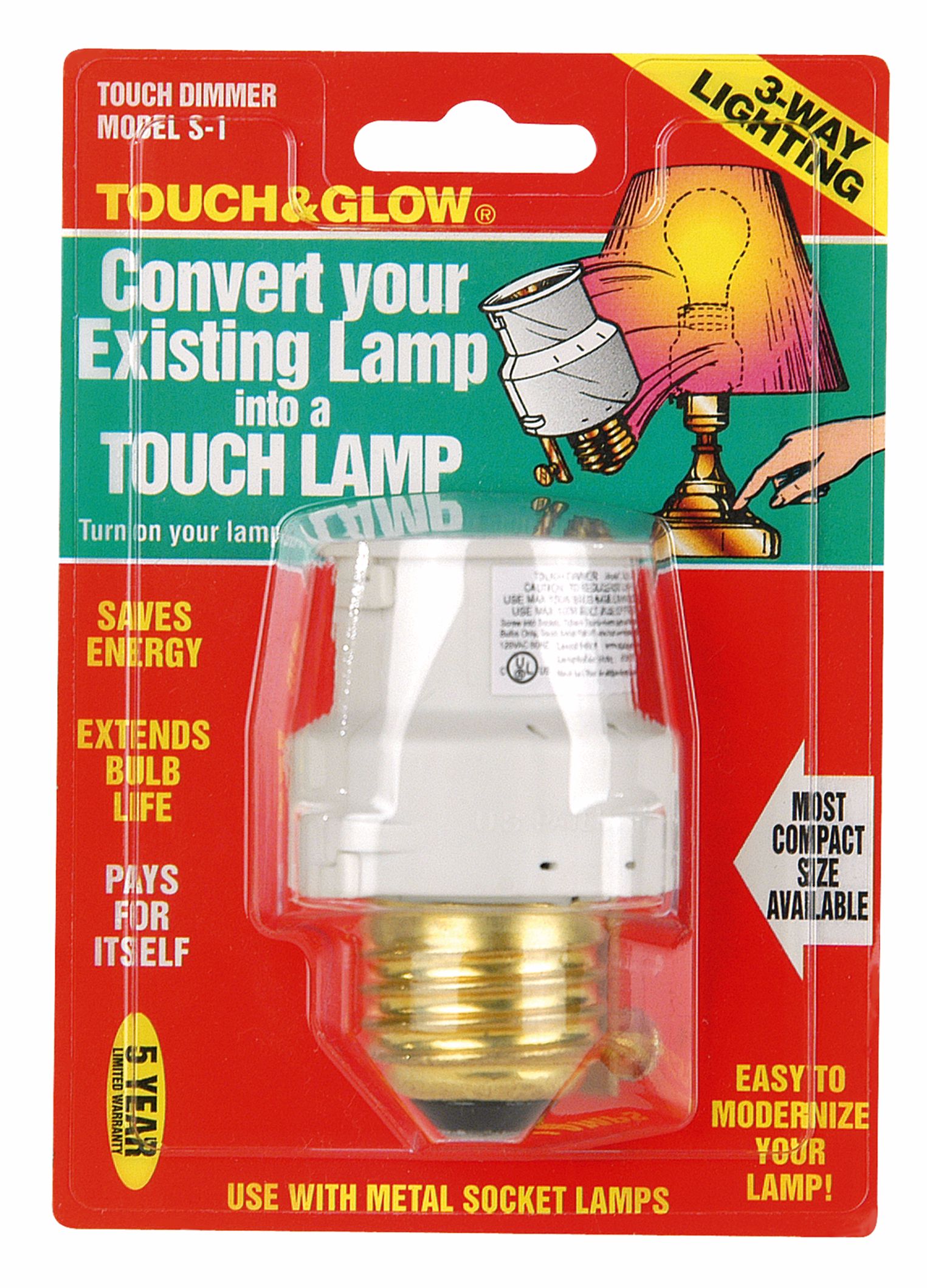 Touch & Glow Screw-In Touch Dimmer