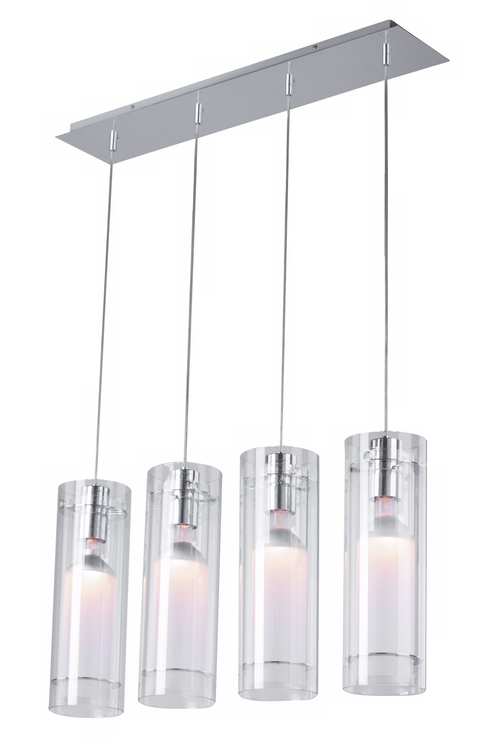 Clear Cylindrical ET2 Multi Pendant Light Fixture