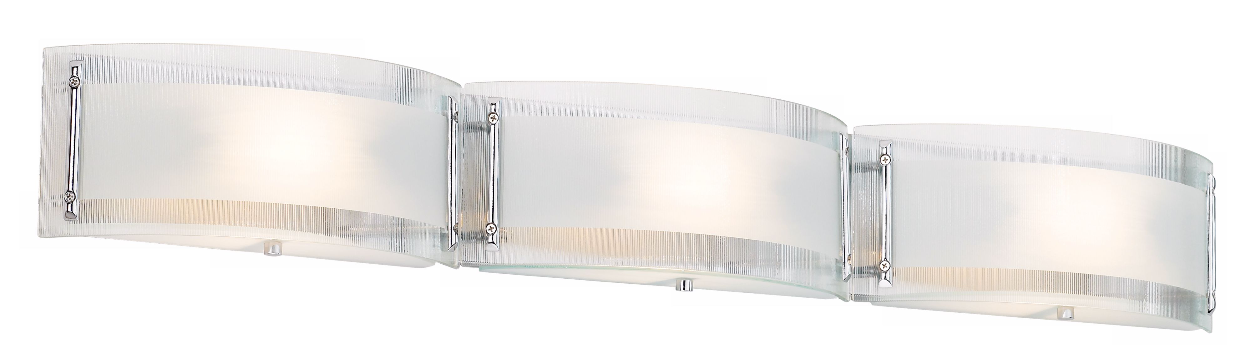 Possini Curved Glass 36" Wide Three Light Bathroom Fixture