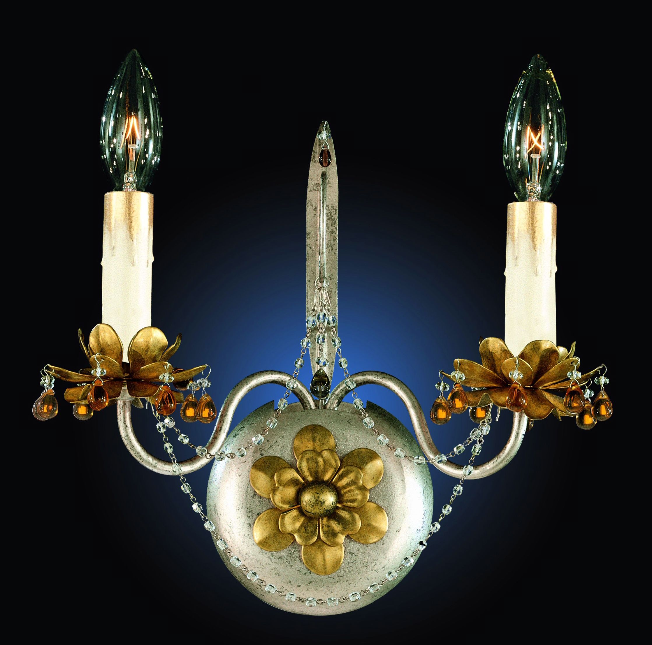 Schonbek Silver Finish Wall Sconce