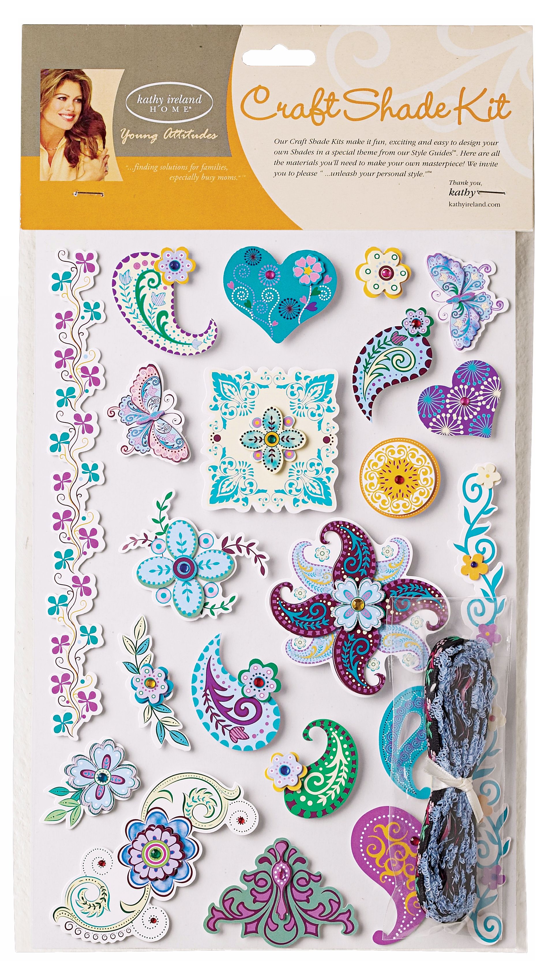 Kathy Ireland Bohemian Patterns Shade Applique Sticker Kit