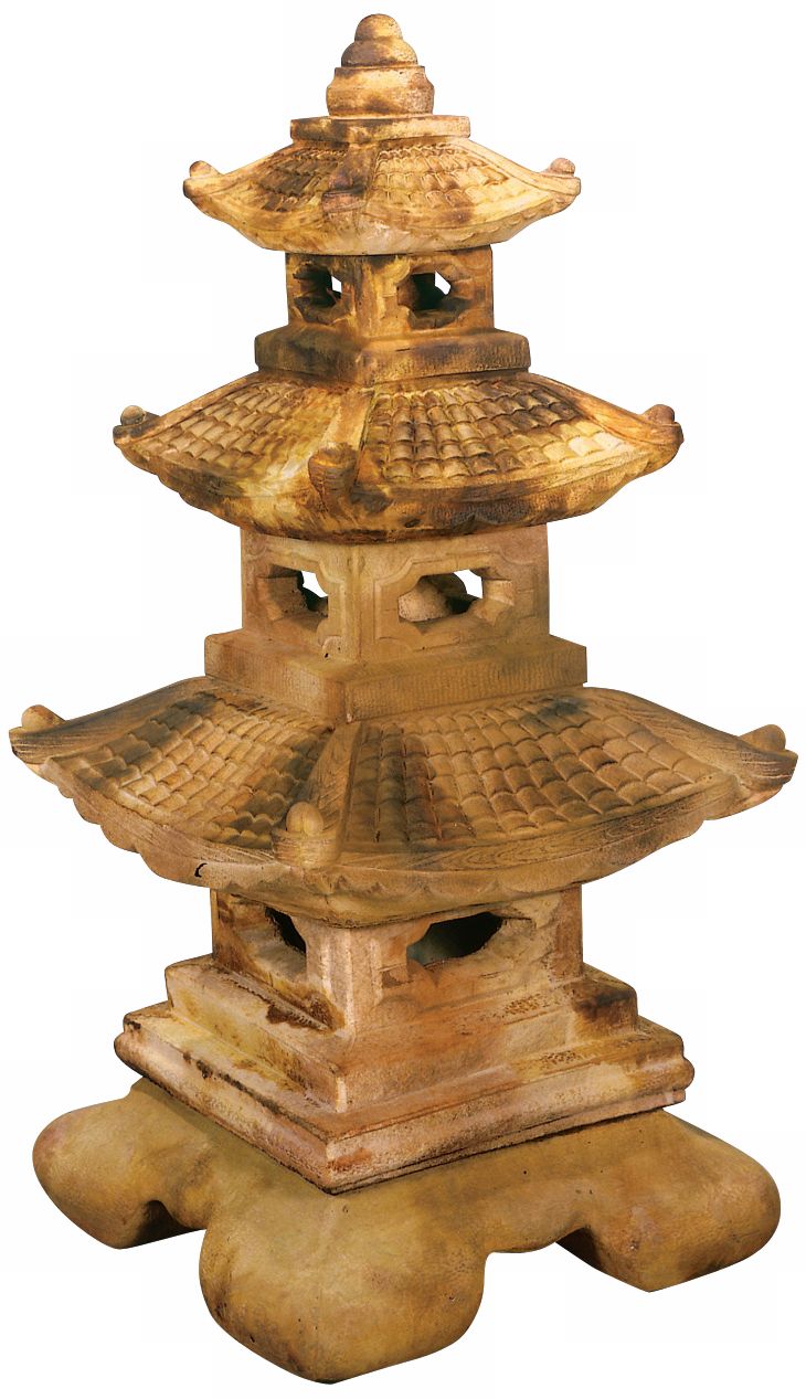 Large Pagoda Three Tier Lantern Garden Accent