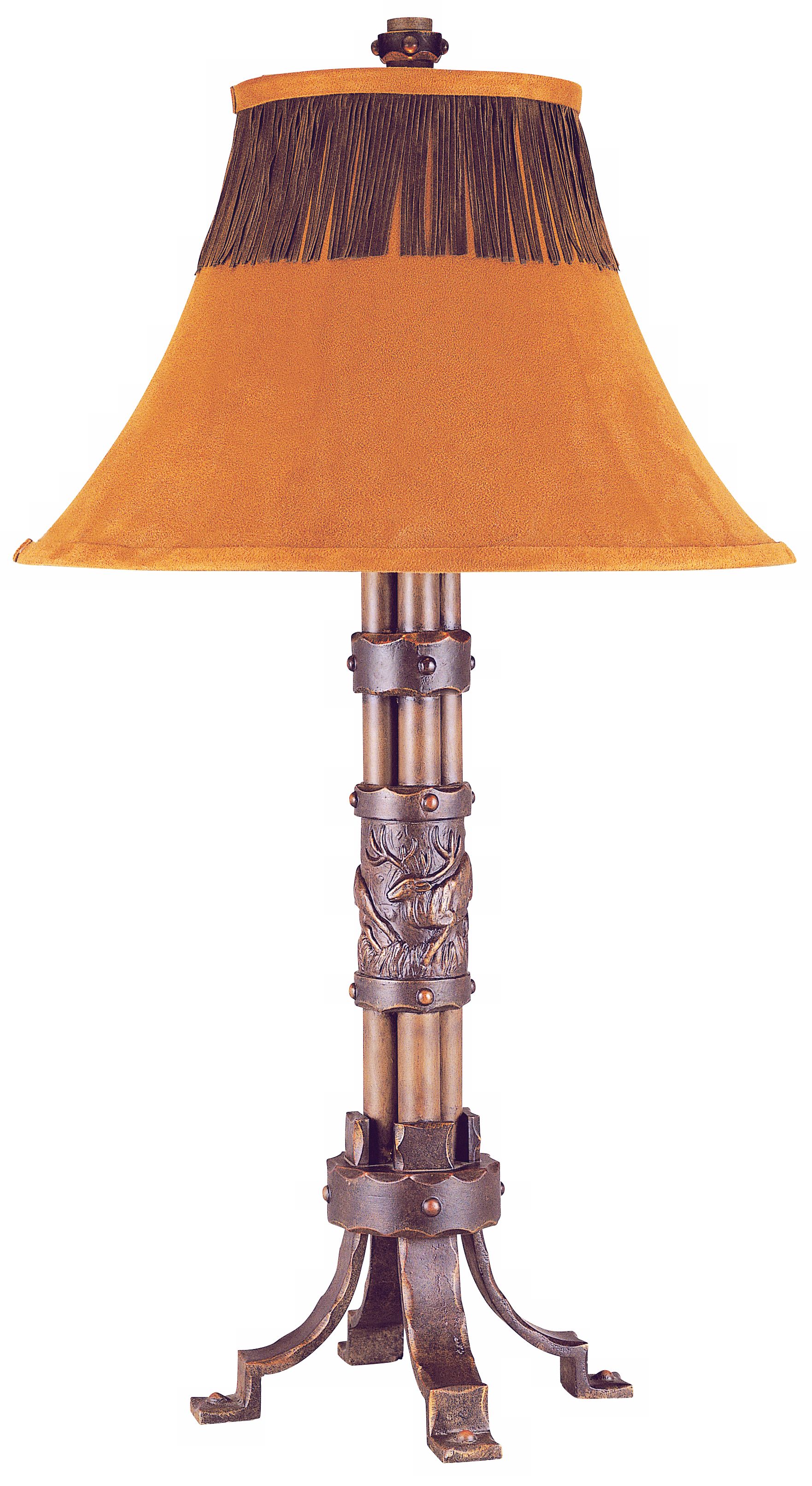Dick Idol Mission Valley Running Elk Table Lamp