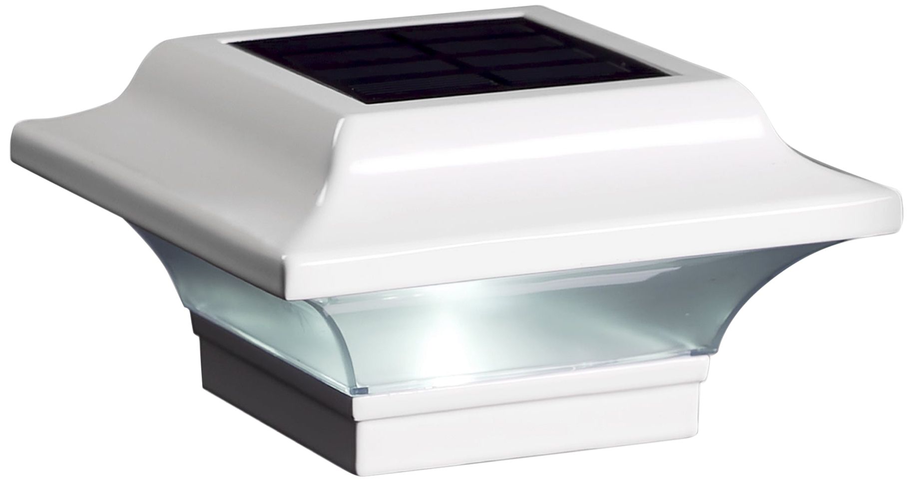 Imperial White Solar Powered Outdoor Post Cap