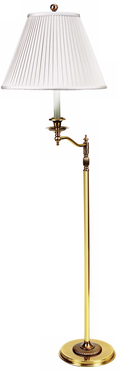 Frederick Cooper Benny Antiqued Brass Finish Floor Lamp