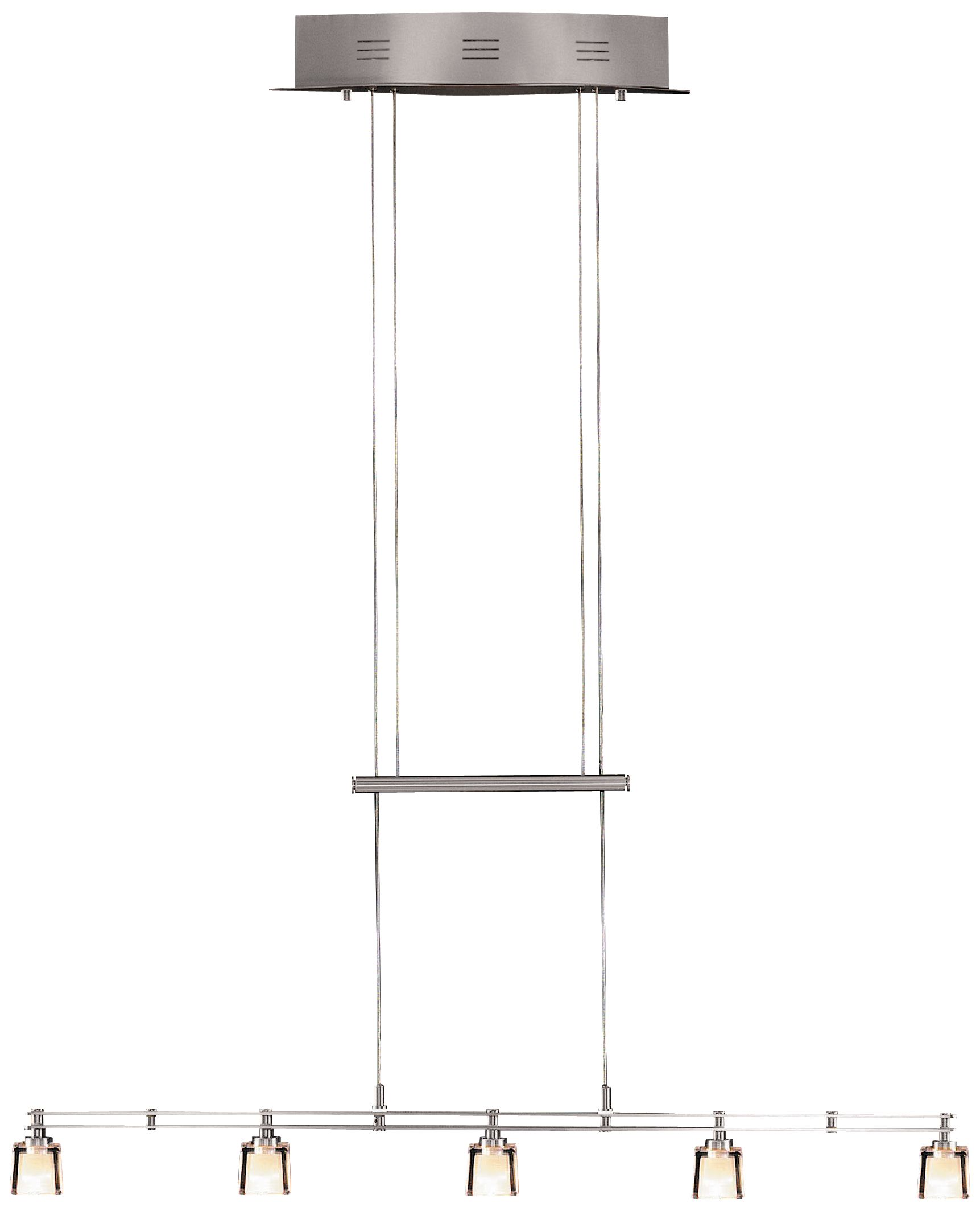 Holtkoetter Five Light Nickel Adjustable Island Chandelier