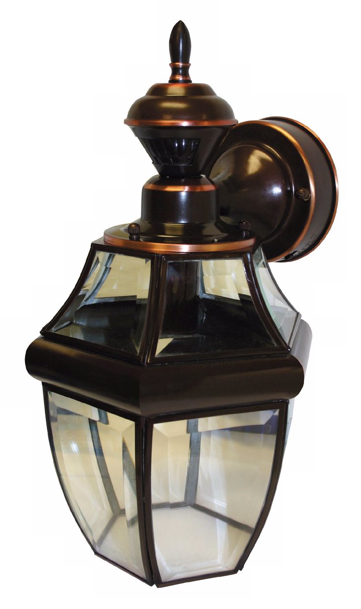 Motion Sensor 14 1/2" High Antique Copper Outdoor Light