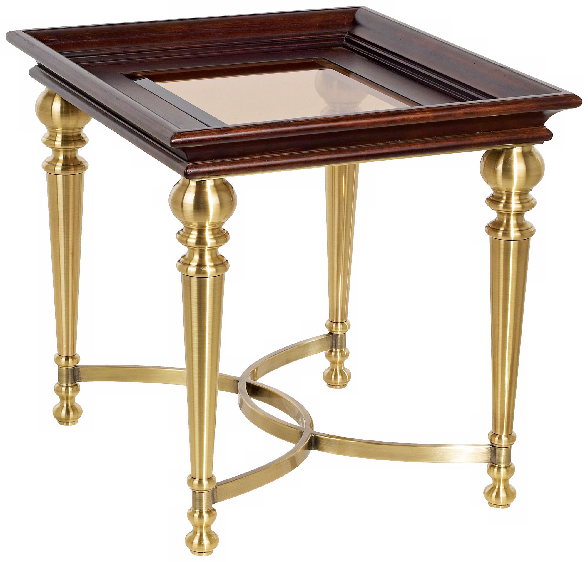 Westport Heights Framed Glass Top End Table