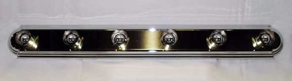 Brass Finish 36" Wide Bathroom Light Fixture