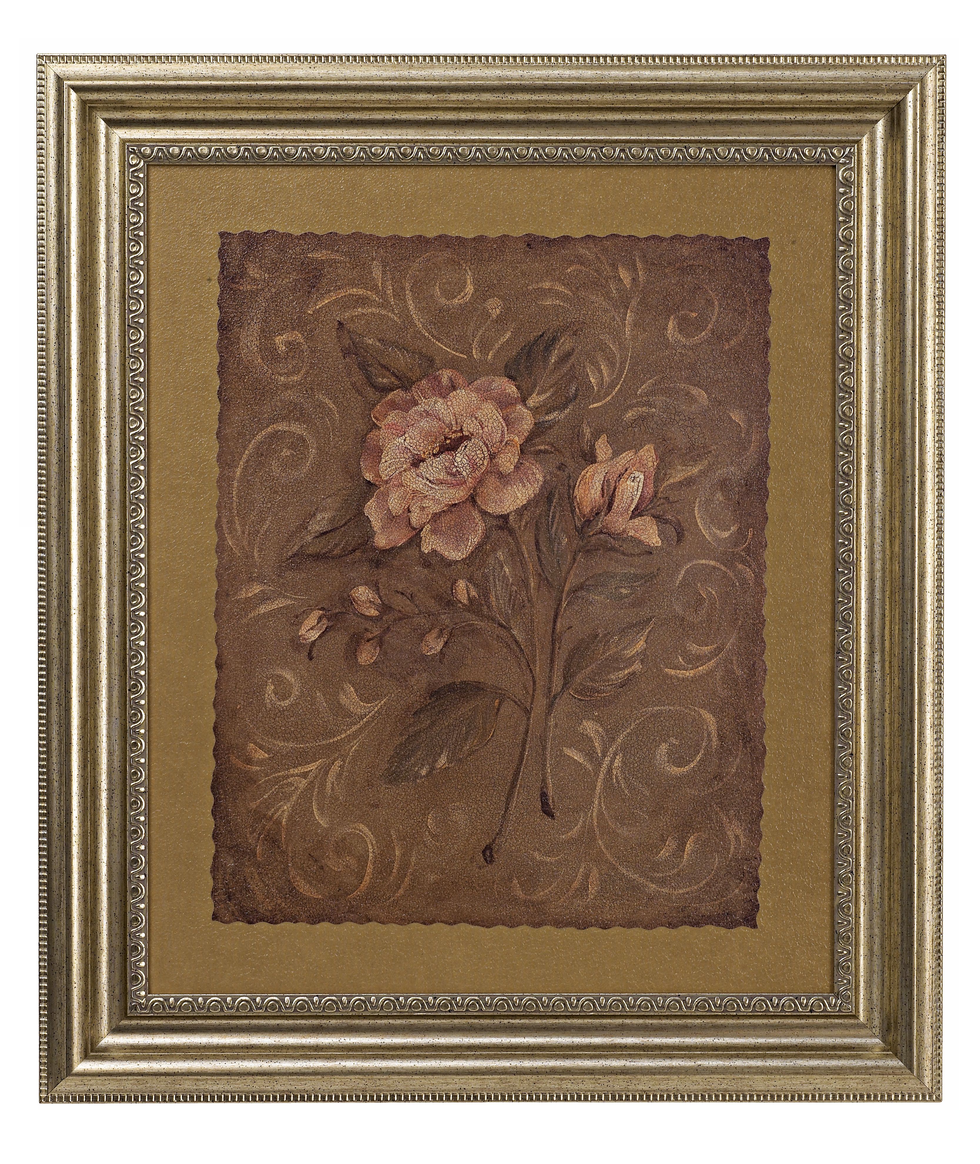 Crackle Rose II Enhanced Print 28 1/2" High Wall Art