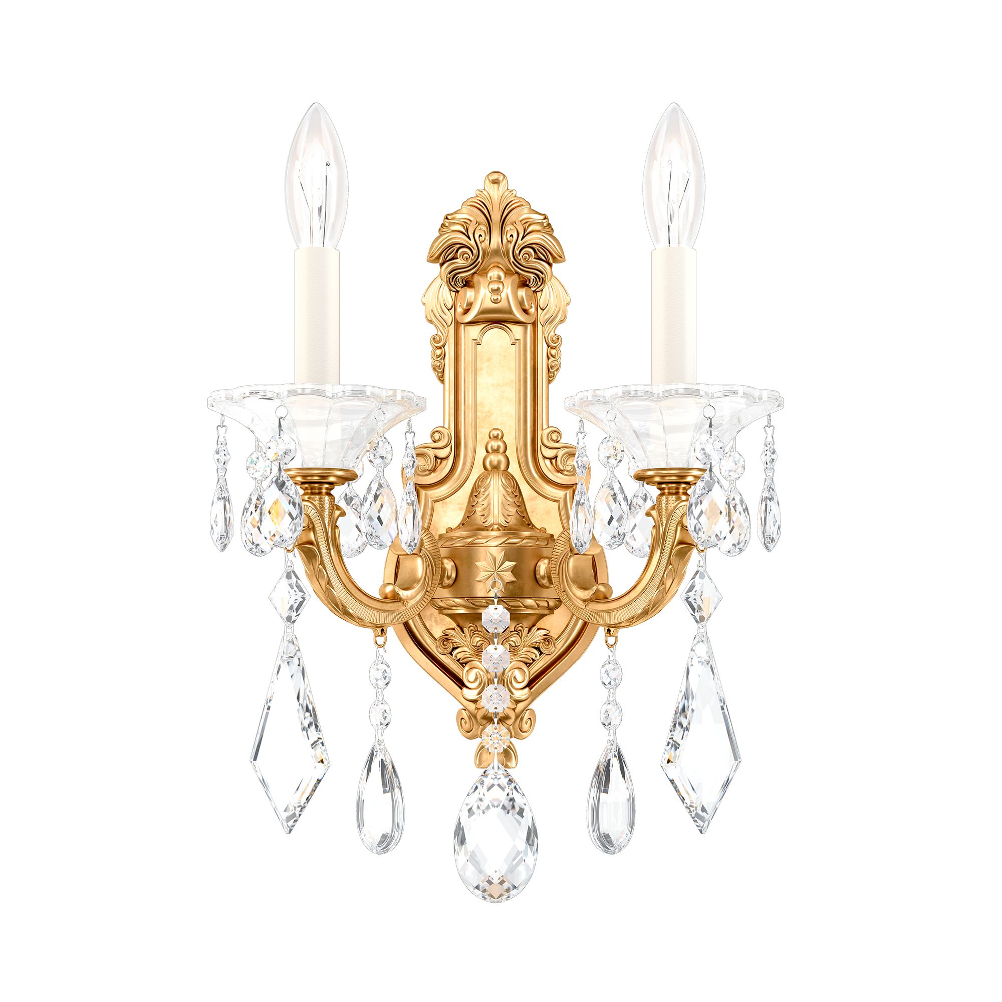 Schonbek La Scala Collection 2-Light Crystal Wall Sconce