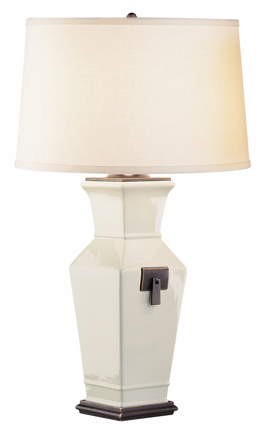 Shaolin Ceramic Jar Table Lamp in Celadon Green Finish