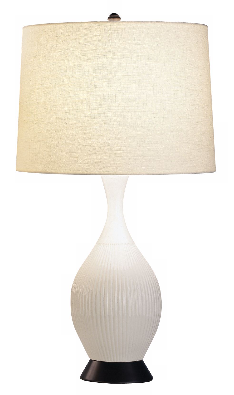 Robert Abbey Ariel Glazed Ceramic Lily White Table Lamp