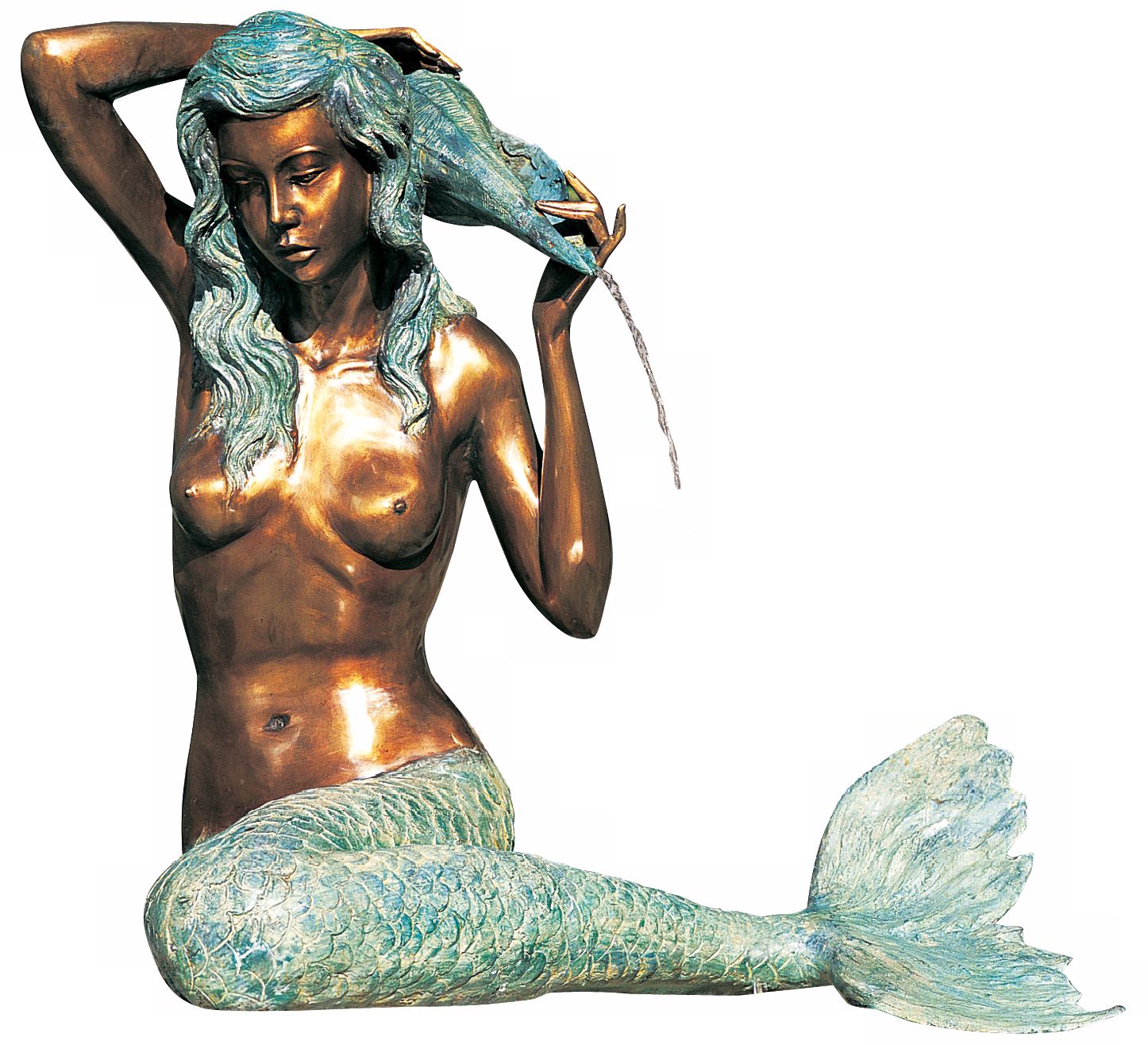 Large Bronze Mermaid Fountain