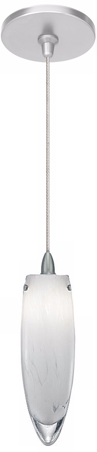 LBL Icicle Opal Glass Nickel Pendant Light