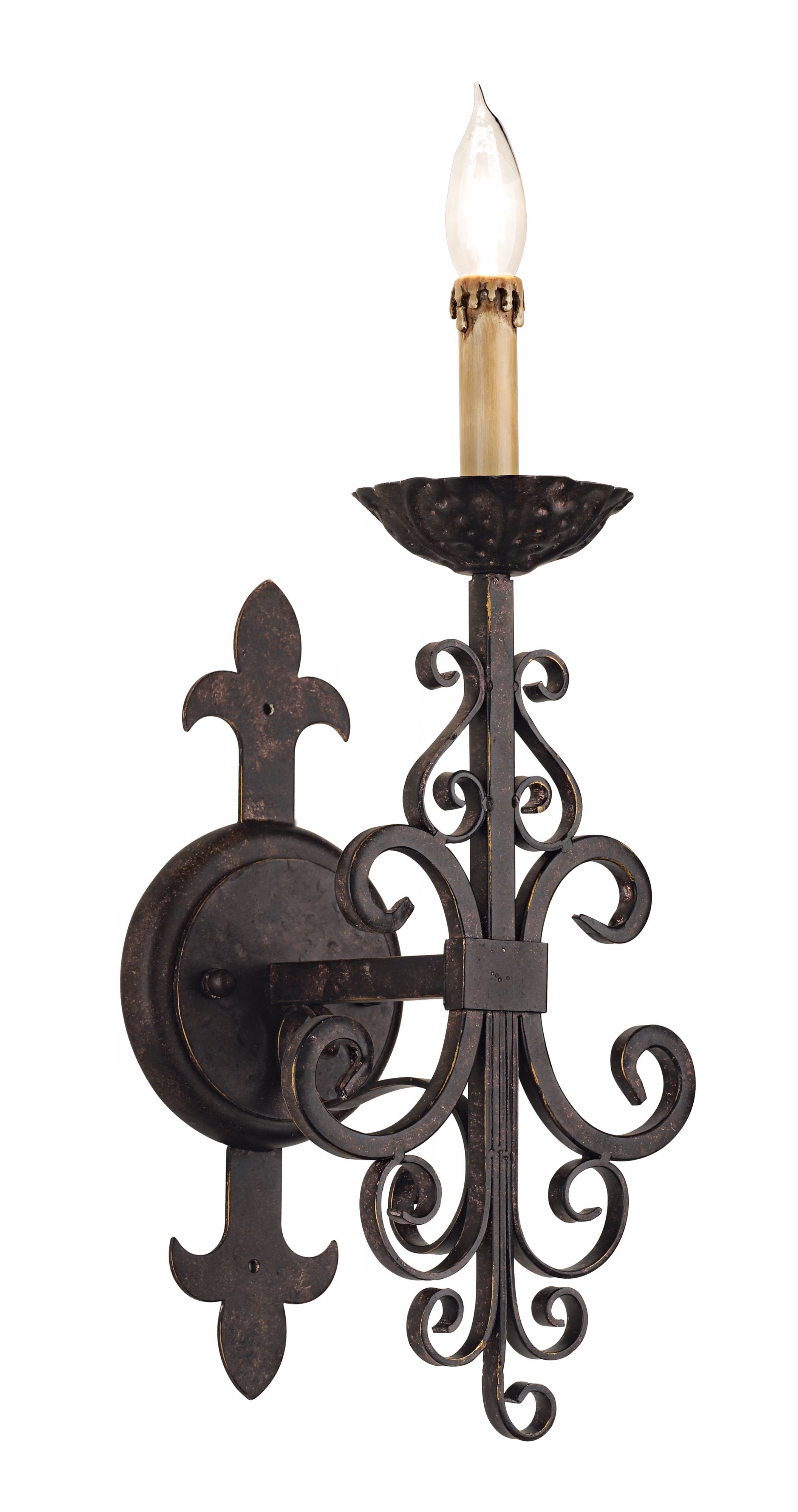 Kathy Ireland Latin Palace 17” High Scroll Wall Sconce
