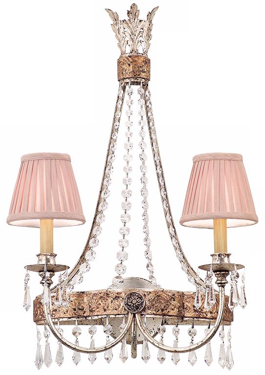 Corbett Contessa Crystal 24 3/4" High Two Light Wall Sconce