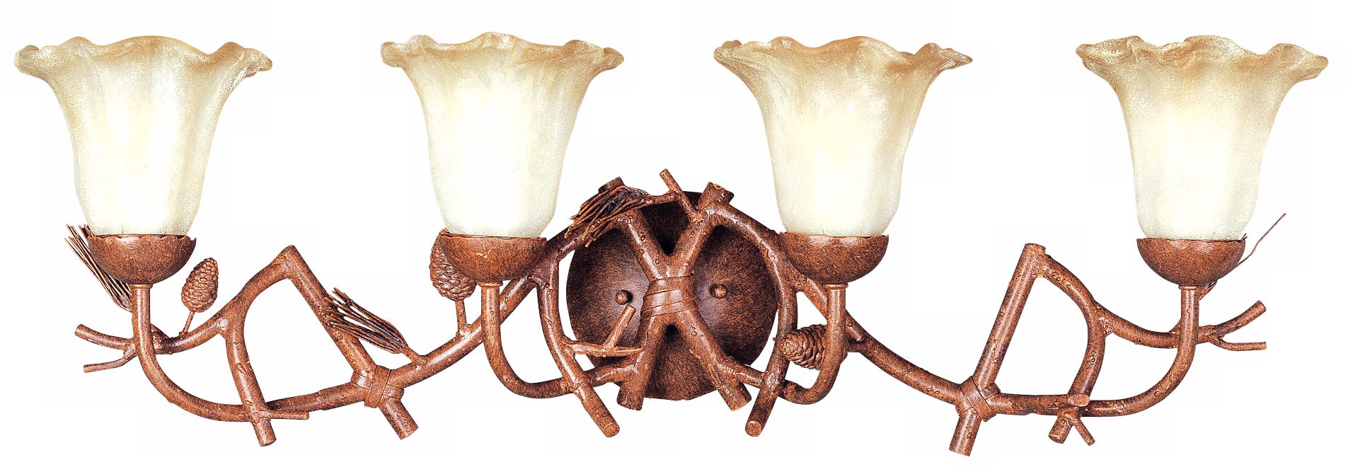 Pinecones Collection 35" Wide Bathroom Light Fixture