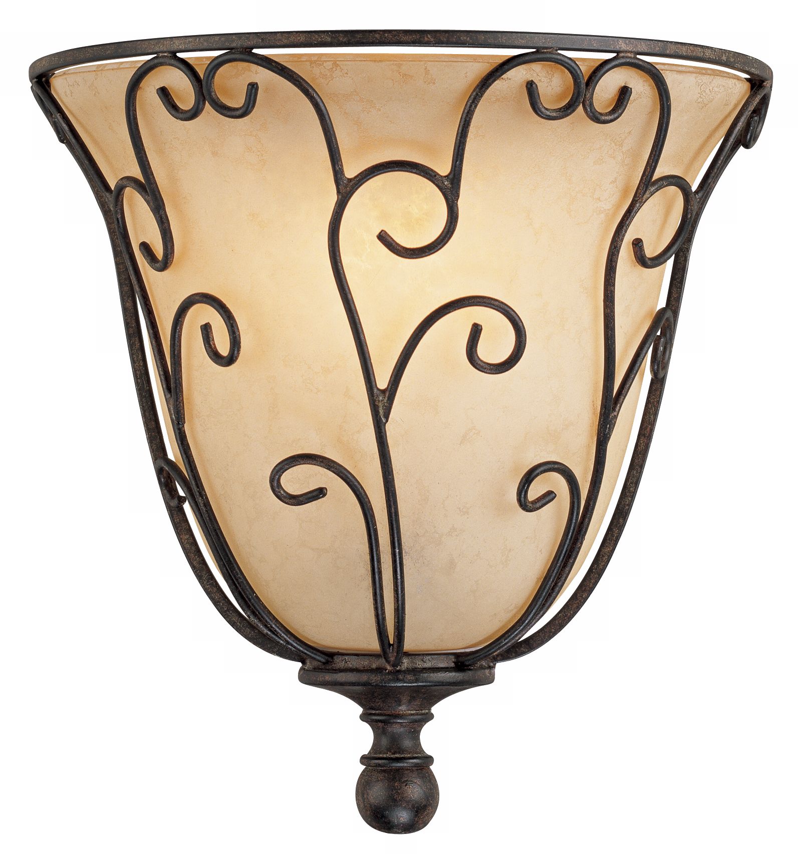 Curl Scroll 10 3/4" High Pocket Wall Sconce