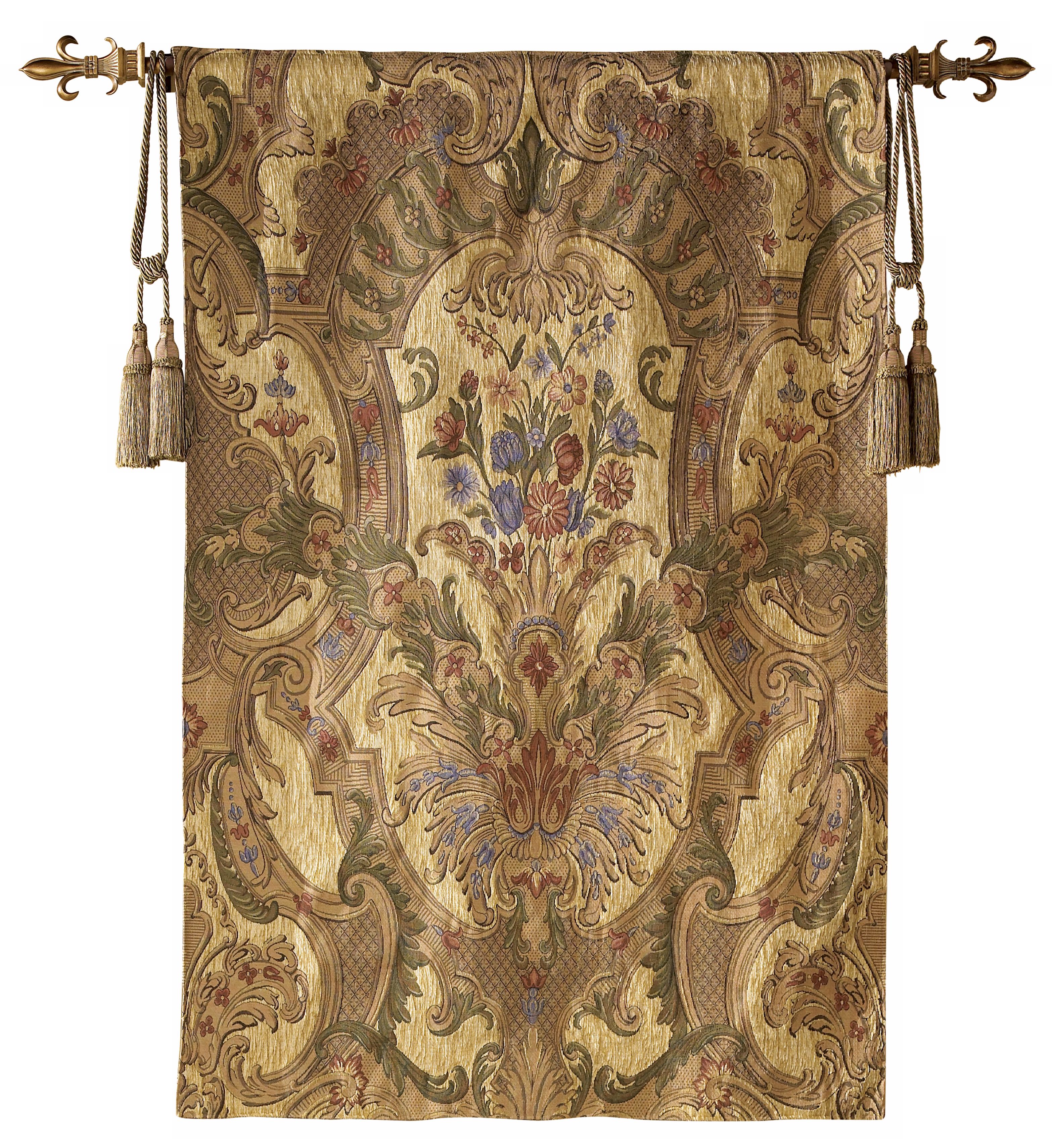 Eminence Fleur-de-lis Gold 70" High Wall Tapestry